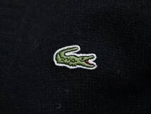 O531　Lacoste　ラコステ　キャメルヘア混　ウール カーディガン　ブラック　サイズ3　貝ボタン_画像4