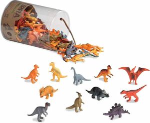 恐竜ミニフィギュア B toys Terra 恐竜のおもちゃ ダイナソーワールド 恐竜フィギュア 60体セット コレクションフィギ