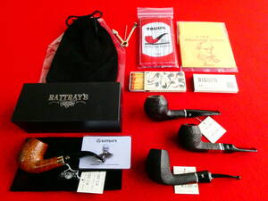 ■未使用【Rattray's ラットレー The Dune 63】【STANWELL スタンウエル Relief 401・Relief 407・Trio 32】パイプ4本＋用品6点■喫煙具■