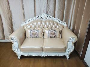  now week limitation most low price guarantee antique manner ro here style Cesta - field style cat legs 2P sofa sofa pickup warm welcome champagne gold 
