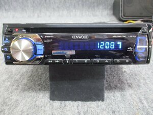 ▼動作OK ケンウッド KENWOOD U373 CD USB AUX ラジオ 1DIN CDデッキ CDプレーヤー オーディオ 中古品