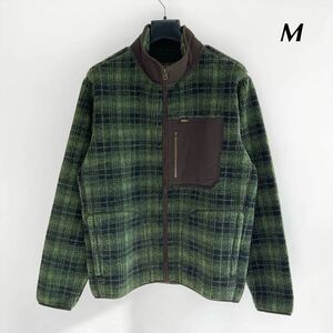 23FW 新品 RRL プラッド フリース ジャケット DOUBLE RL ダブルアールエル ラルフローレン ボア チェック レトロカーディガン Mサイズ