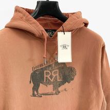 23FW 新品 RRL ロゴ フリース フーディー DOUBLE RL ダブルアールエル ラルフローレン パーカー スウェット シャツ 長袖 Sサイズ_画像3