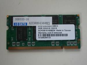 DDR333 PC2700 200Pin 1GB SAMSUNGチップ ノート用メモリ