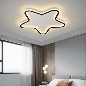 大特価　LEDシーリングライト リビング照明 ダイニング 寝室 ランプ 星型 オシャレ　黒色