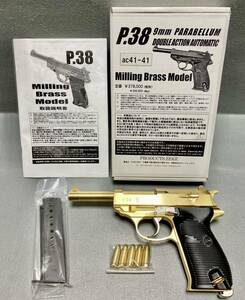 絶版40丁限定 ZEKE ワルサー P38 AC41 Milling Brass 真鍮 削り出し モデルガン 検)文鎮 HP AC43 マルシン マルゼン CNC プライム prime