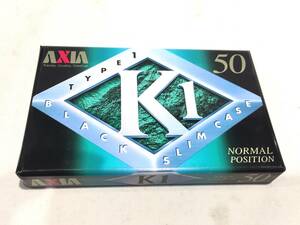 ■10721■未使用■AXIA K1 50分 TYPE1　ブラックスリムケース ノーマル カセットテープ アクシア K1C50