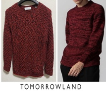 定価23,800円TOMORROWLANDトゥモローランドWOOL100% メランジケーブル編みニット_画像1