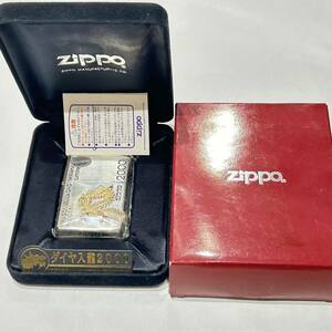 ZIPPO オイル ライター ダイヤ入り 龍 喫煙具 ジッポー 竜 ドラゴン 未使用 限定