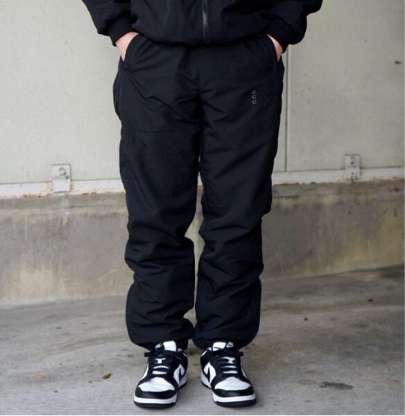 CITY COUTRY CITY EMBROIDERED LOGO SWITCHING NYLON PADDED PANTS