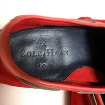 ◆COLE HAAN NIKE AIRドライビングシューズ☆サイズ7.5M　C11288☆USED☆赤系スエード革◆_画像7