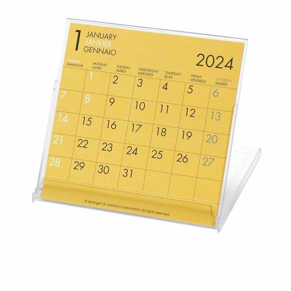 エトランジェディコスタリカ　シンプル卓上カレンダー　2024