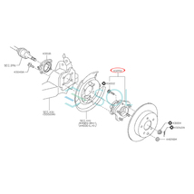 日産 セレナ(C26 NC26 FNC26) エクストレイル(T32 NT32) リア ハブベアリング ボルト付 左右セット 43202-4BA0B 43202-JG20A 43202-JG21B_画像5