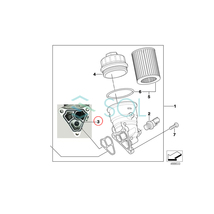 BMW MINI R50 R52 R53 オイルフィルターハウジング ガスケット 11427509211 出荷締切18時_画像2