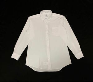 ORIHICA オリヒカ // SUPER NON-IRON 長袖 ニット ボタンダウン シャツ・ワイシャツ (白) サイズ 43-86 (LL)