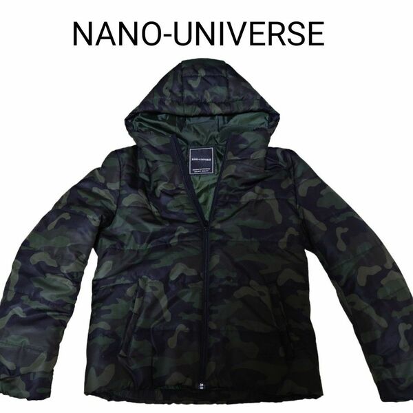 最終大幅値下げ価格！ NANO-UNIVERSE ダウンジャケット 黒 迷彩 色 Mサイズ