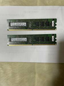 サムスン SAMSUNG DIMM 1GBx2枚 計2GB 1Rx8 PC2-6400