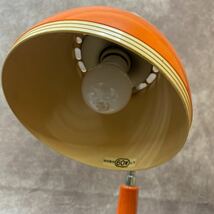 昭和レトロポップ デスクライト LB-618-D 動作品 当時物 ナショナル 卓上スタンド 白熱燈スタンド 照明 オレンジ 卓上ライト_画像6