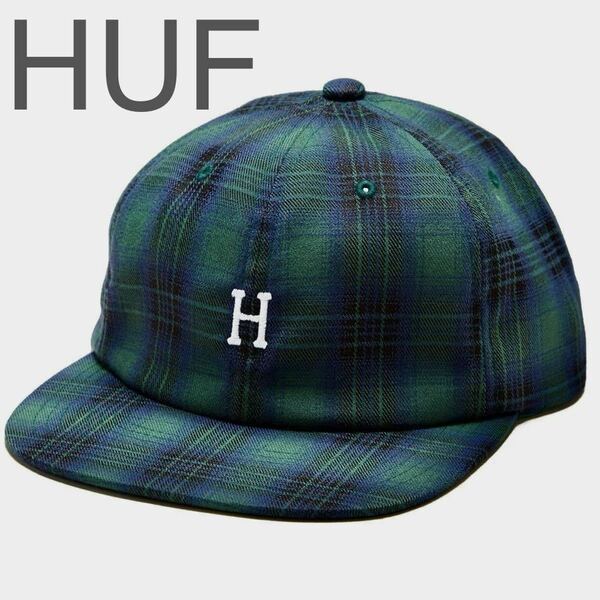 HUF CLASSIC H 6 PANEL HAT NAVY PLAID ハフ 6パネル キャップ チェック