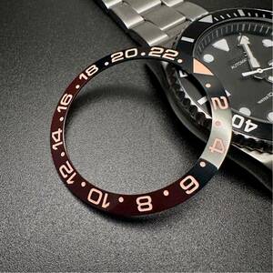 SEIKO 7S26-0040 SKX031 用 38.0mm セラミック インナー ベゼル 社外品 セイコー MOD カスタム GMTマスター2 カフェオレ タイプ SKX033 茶