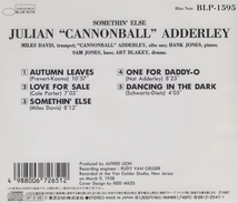 キャノンボール・アダレイ CANNONBALL ADDERLEY / サムシン・エルス SOMETHIN' ELSE / 1997.02.26 / 1958年録音 / BLUE NOTE / TOCJ-1595_画像2