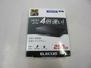 ELECOM 　250GB　SSD外付けポータブル　ESD-EJ0250GBK 