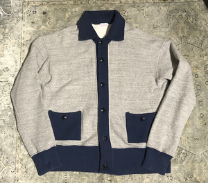 at last&co(atlast&co)アットラスト Butcher Products / 2TONE SWEAT CARDIGAN