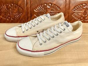 ★☆90s!USA!希少レア!! converse ALL STAR ox 生成り 9 27.5cm コンバース ホワイト 白 デッドストック ビンテージ 2311☆★