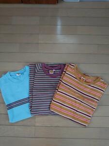 90s~80s HANG TEN　USA製 ボーダーTシャツ3点セット売り
