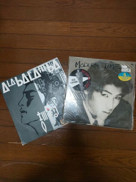 吉川晃司　レコード２枚　alabalamba　モダンタイム　動作確認済LP2枚　レトロ　昭和　音楽　80年代