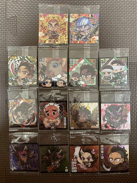 鬼滅の刃 ディフォルメシールウエハース 其の十 14種シールまとめ売りセット①