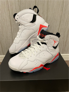 US９ 2７cm NIKE AIR JORDAN RETRO 7　 White Infrared インフラレッド CU9307-160 off white トラビススコット DUNK SB 　jordan6 