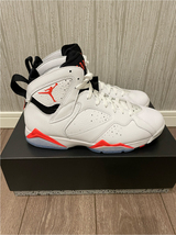 US９ 2７cm NIKE AIR JORDAN RETRO 7　 White Infrared インフラレッド CU9307-160 off white トラビススコット DUNK SB 　jordan6 _画像4