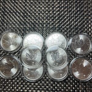 【セール】カナダメイプルリーフ銀貨1オンス銀貨2020年10枚