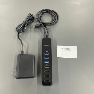 ELECOM マグネット付きUSB3.0ポート搭載7ポートUSBハブ U3H-T706SBK