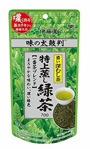 伊藤園 味の太鼓判 特上蒸し緑茶 (一番茶ブレンド) 100g 700 茶葉