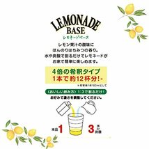 三井農林 日東紅茶 レモネードベース 480ml×4本_画像3