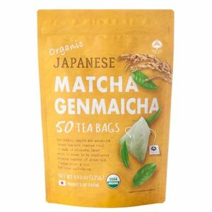 NAKANE TEA INC. オーガニック 抹茶入り 玄米茶 ティーバッグ（2.5g×50包）有機 国産原料