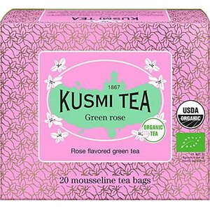 KUSMI TEA クスミティー グリーンローズ 2.0g x 20ティーバッグ（個包装なし） オーガニック 有機JAS認証 緑茶