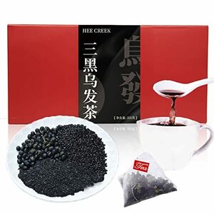 煕渓 三黒??茶 300g/30包 黒豆茶 養生茶 健康茶 黒豆茶 黒米 黒ゴマ _米 _豆 _芝麻 茶葉 自然栽培