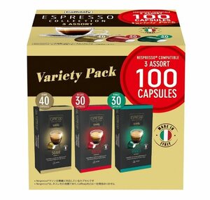CAFFITALY ESPRESSO COLLECTION 3ASSORT カフェタリー アソートセット （互換カプセル） (1箱 (合計100杯分))