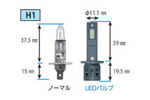 RG コンパクトスターHF ヘッドライト ロービーム用 LEDバルブ H1 6000K ホワイト インプレッサ GD系 H17.6～H19.5 純正HB3/H1/HB4_画像2