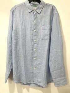 ★タグ付き新品★706★Tommy Bahama 長袖シャツ★リネン サイズL USA購入 トミーバハマ