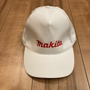 makita マキタ 刺繍ロゴ キャップ 帽子 ホワイト 未着用品 フリーサイズの画像1