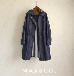 新品未使用 希少 Maxmara 最高級モダンデニムコート 永遠の憧れ max&co. これからの季節にピッタリ マックスマーラ マックスアンドコー 