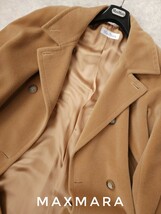 超高級 王道白タグ Maxmara 憧れの大人気セレブ御用達イタリア製コート おしゃれオーバーサイズデザイン マックスマーラ ベージュ系カラー_画像7