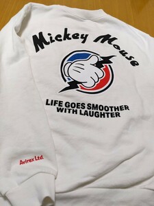 AVIREX Disney CREW NECK SWEAT Mickey Mouse アヴィレックス ディズニー ミッキーマウス M メンズ レディース スウェット トレーナー　