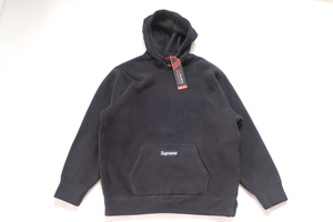 (L)SUPREME Polartec Hooded Sweatshirt Blackシュプリームポラーテックフリーススウエットシャツ黒