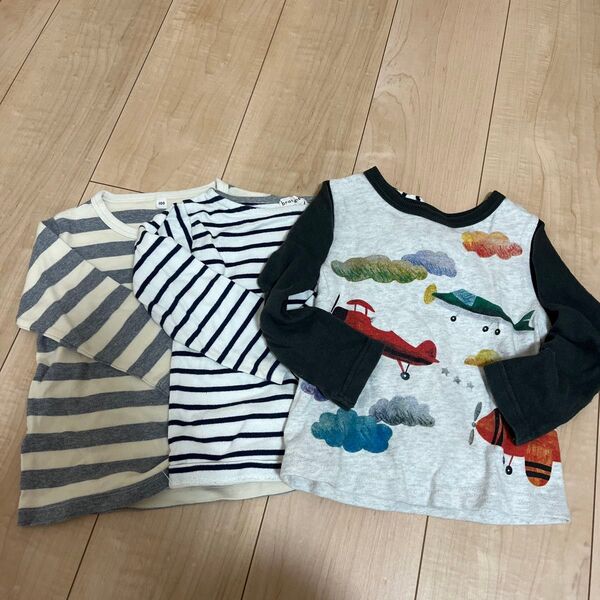 子供服 古着 長袖トップス カットソー 3着セット サイズ100