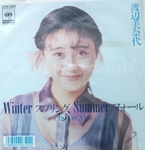 プロモ盤7インチEP/渡辺美奈代/Winterスプリング、Summerフォール